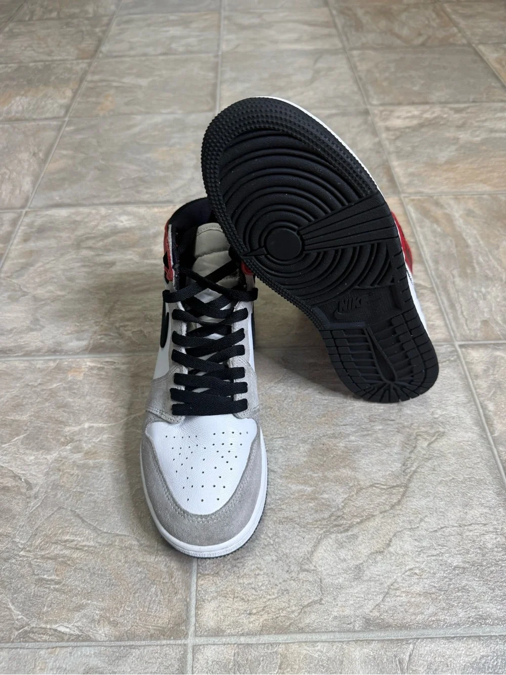 Air Jordan 1 Hi OG Smoke Gray GS Shoe Size 7Y Gray Preowned